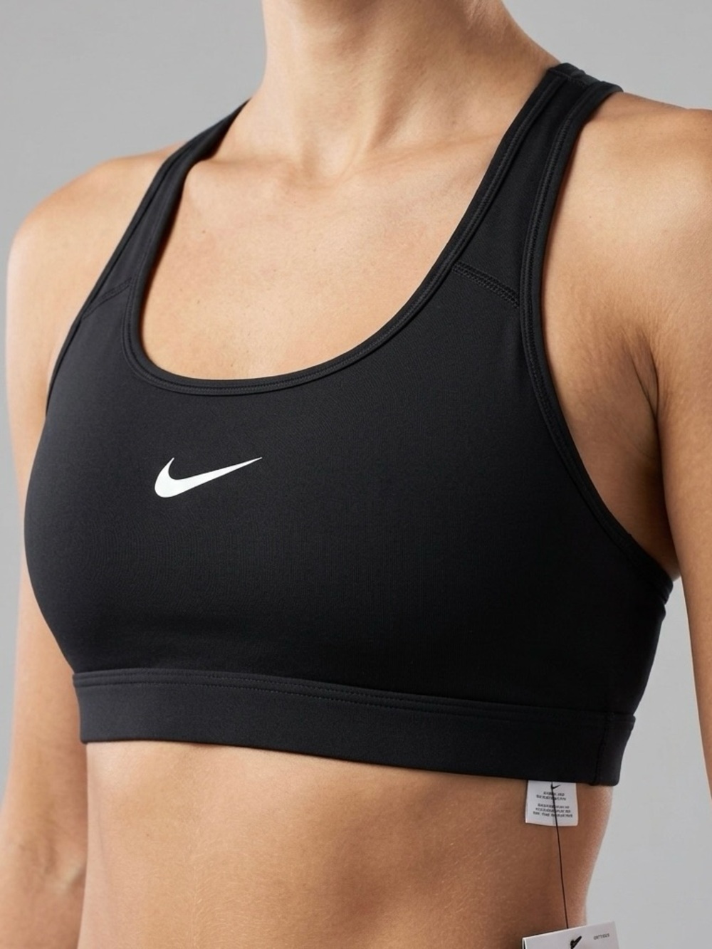 NWT Nike Women's Black Swoosh Racerback Sports Bra Size XS